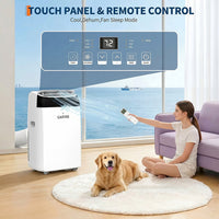 Garvee 14,000 BTU Portable Air Conditioner with Dehumidifier & Fan, Portable AC Units Cools up to 750 Sq. Ft., Remote Control, Auto Swing, Sleep Mode, White Top