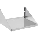 Garvee Commercial Heavy Duty Metal Appliance Wall Mount Floating Shelving for Restaurants, Kitchens, Bars, Homes, and Hotels, 24" x 24" Stainless Steel Microwave Shelf - silver