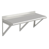 Garvee Stainless Steel Wall Shelf NSF Commercial Wall-Mounted Shelving Appliance & Equipment Metal Shelving with a Backsplash and Two Brackets for Kitchen Restaurant Garage Laundry Utility Room - silver