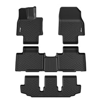 Garvee Floor Mats for 2020-2024 Toyota Highlander (LE, Limited, Platinum, XLE), TPE All Weather Custom Fit Highlander Floor Liner, Fit 3 Row Full Set