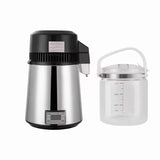 Garvee Gallon Water Distiller 4L 304 Stainless Steel Food-Grade Safety Dual Temperature Display Fast High-Capacity Distilling - Bright Silver