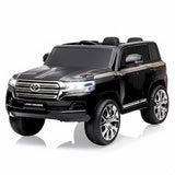 Garvee Ride - P Series: 12V Toyota Land Cruiser Kids' Car: Remote, LED, 3 Speeds, Dual 45W Motors, USB Music, Seat Belt, CPC & ASTM Approved - Black(2) - Black