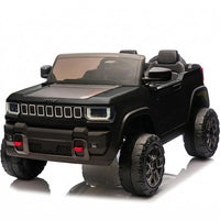 Garvee 24V 2-Seater Electric Ride-On Truck for Kids Ages 3-8 – Licensed 4WD Battery Car with Parental Remote, 3 Speed Options, Wireless Connection Music, LED Lights, Gradual Start – Ideal Gift – Black