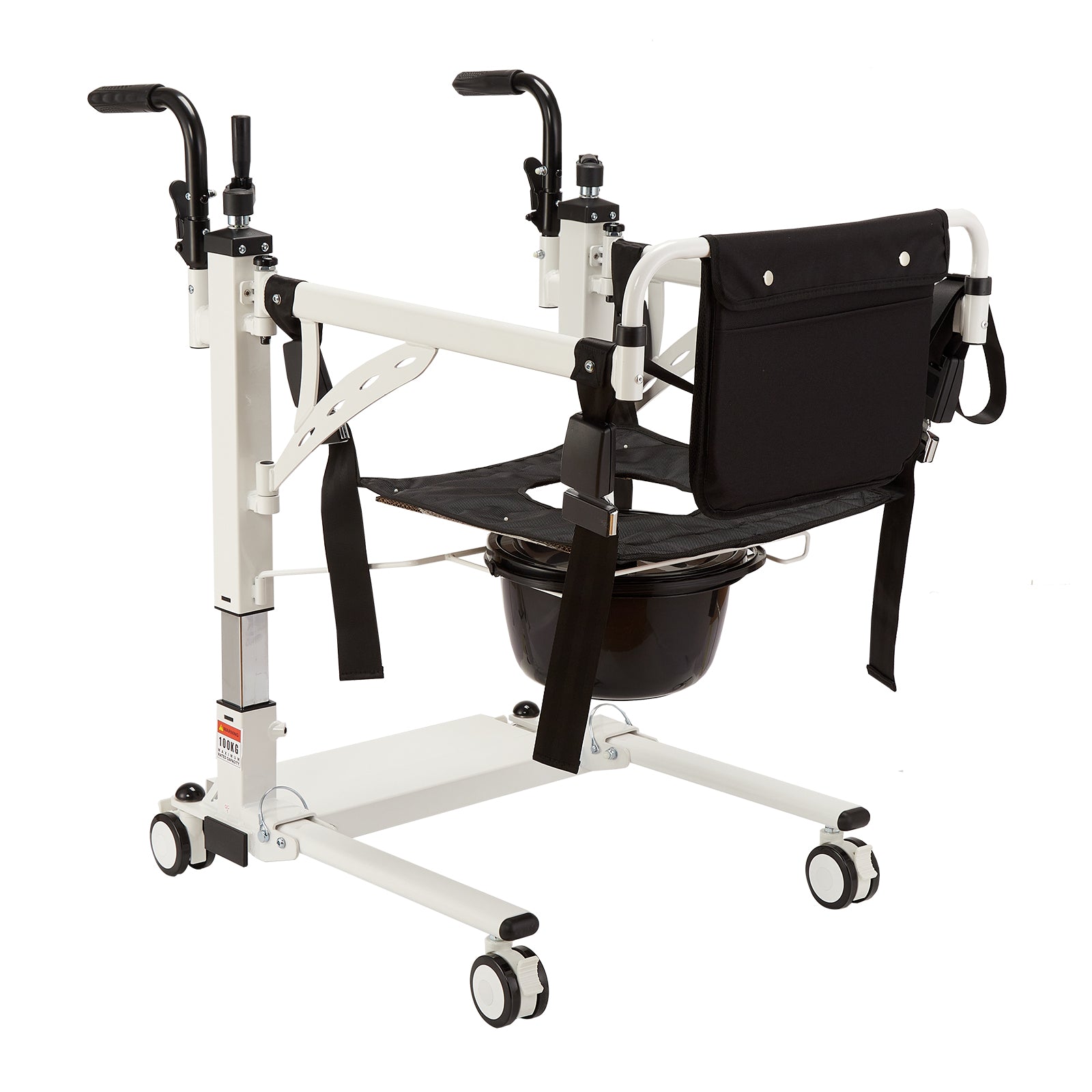 Garvee 4-in-1 Multi-Function Transfer Chair, Hydraulic Lift Mobility Solution, Shower Chair with 180° Split Seat, Portable Commode and Indoor Mobility System, Versatile Home Seating