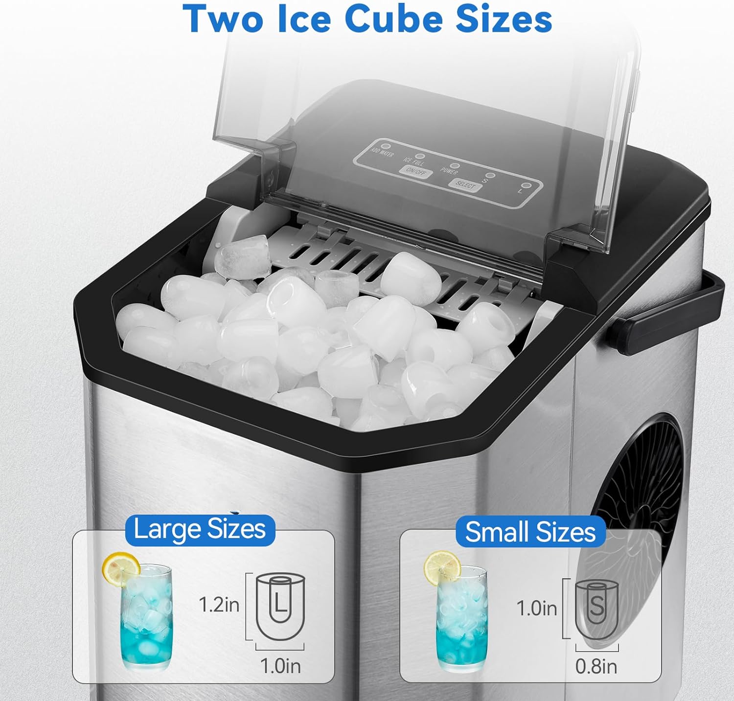 Garvee Ice Maker Machine for Home and Comerical Purposees,26lbs/24H Countertop Ice Maker with Ice Scoop and Basket Portable Self-Cleaning Ice Cube Maker for Home Kitchen Office Bar Party