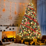 Garvee 7.5FT Premium Spruce Artificial Holiday Christmas Tree for Home, Office, Party Decoration w/ 1,450 Branch Tips, Easy Assembly, Metal Hinges & Foldable Base - Green