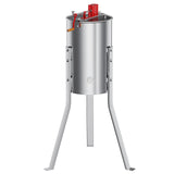 Garvee Manual 3 Frame Honey Extractor – Food-Grade Stainless Steel with Adjustable Stand & Transparent Lid for Small-Scale Beekeeping & Harvesting - Silver