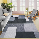 Garvee Modern Grey Area Rug 4' x 6' | Premium Texture | Non-Shedding | TPR Backing | Soft & Durable | Living Room, Bedroom - Gray