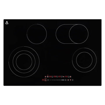 Garvee Burner Electric Cooktop - 35.4" 8800W/240V, Ceramic Glass Radiant Electric Stovetop Built-In Stove Top, Ceramic Glass Radiant Stovetop, Timer, Kid Safety Lock, BLACK