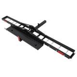 Garvee 600lbs Motorcycle Tow Hitch Dirt Bike Transport Rack for Motorcycles Bicycles and Scooters Iron Build with 4 Straps Secure Hauler Hitch Mount Rack with Ramp, Black - Black