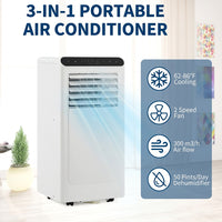 Garvee 8000 BTU Portable Air Conditioners Cool Up to 350 Sq.Ft,3 IN 1 Portable Ac Unit with Remote Control/LED Display/24Hrs Timer/Window Installation Kit & Low Noise for Home/Hotel/Office - White Top