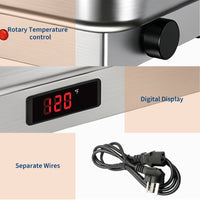 Garvee 9.5QT(2×1/2Pan)Electric Chafing Dish with Temperature Control, Stainless Steel Buffet Servers and Warmers, Electric Chafing Dish Set with Temperature Control for Catering