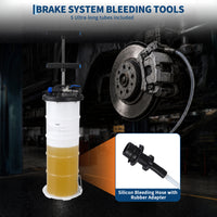 Garvee Vacuum Oil Extractor, Pneumatic & Manual Fluid Extractor Pump with Tank, Extension Tubes & Brake Bleeding Hose for Fast, No-Mess Oil Changes
