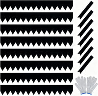 Garvee Metal Garden Edging 40" x 8" (10 Pack) – Bendable Heavy-Duty Galvanized Steel Landscape Border with Hammer-In Stakes, Rustproof for Lawn, Flower Beds & Pathways