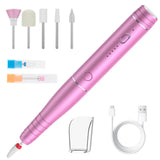 Garvee Cordless Electric Nail Drill, Garvee Rechargeable Nail Drill Machine for Acrylic Gel Nails, Portable Electric Nail File kit with High-Grade Ceramic Bits for Home Salon Use