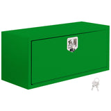 Garvee 30x14x16 Inch Underbody Truck Box Black Steel Lockable Waterproof Toolbox for Heavy-Duty Tool Storage Under Truck Bed, Green - Green