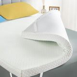 Garvee King Mattress Topper Memory Foam 4-Inch, Garvee Dual-Layer Bed Topper with Breathable Removable Cover, Medium Firm Foam Mattress Pad - White