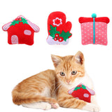 Garvee Pet Teething Toys Chew Toy Anxiety Relief Calming Aid Cute Plush Toys Outdoor Interactive Accessories for Medium Large Small Cats Christmas Gloves - Nicht zutreffend