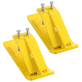 Garvee 2Pcs Tractor Bucket Protector, Heavy Duty Steel Bucket Edge Guard for Lawn, Gravel Driveway, Snow and Leaf Removal - Yellow