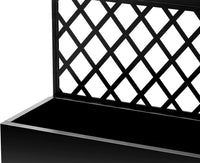 Garvee Galvanized Steel Raised Garden Bed with Trellis, Privacy Screen, Lockable Casters, Drainage Holes, Slim Profile for Patio & Deck