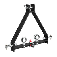 Garvee 3 Point Hitch Receiver with 2 Trailer Hitch Balls for Category 1, Compatible with Kubota, BX, LM25H, WLM Tractor, NorTrac, Yanmar, Kioti, Cat, John Deere