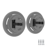 Garvee 2 PCS Wall Mounted Weight Plate Holder, Heavy-Duty Alloy Steel, 1" Plates, Rubber Pad, Secure Storage - 2 Pcs