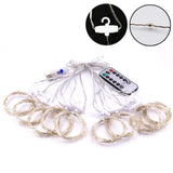 Garvee Curtain String Lights LED Window Curtain String Light USB Power Supply Remote Control Indoor Bedroom Decorations Warm White - Warm White