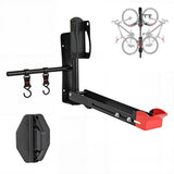 Garvee Wall Mount Bike Rack Adjustable Size Black Space-Saving Bike Hangers for Garage