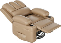 Garvee 27" Oversized Recliner Chair, Manual Recliner for Adults, Lazy Boy with 1.5x Sponge Filling, Cup Holder, and Retractable Armrests, for Living Rooms, Bedrooms, and Nurseries