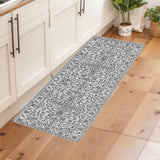 Garvee 2x6 Ft Boho Area Rugs, Modern Machine Washable Floral Rug, Black, Living Room Bedroom - Dark Gray
