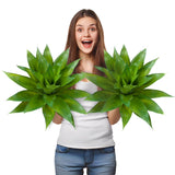 Garvee Artificial Tequila Plant with 22 Red Leaves, Realistic Texture, Durable Material, Indoor Decoration, Vibrant Color - Grün