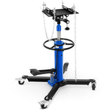 Garvee Heavy-Duty 1332 lbs Hydraulic Transmission Jack - Low Profile Telescoping Lift (34 to 68 Inches) with 360° Swivel Casters for Auto Repair Shops and Garage Vehicle Maintenance, Blue - Blue