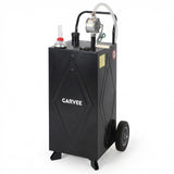 Garvee 30 Gallon Fuel Gas Caddy, Portable Storage Tank with Wheels and Manual Hand Pump for Gasoline and Diesel Transfer, Suitable for ATV, Car, Mower, Tractor, and Boat, Black - Black