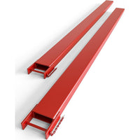 Garvee 96" Forklift Fork Extensions, 5.3" Wide 5500 lb Q235 Steel Pallet Extensions, 1 Pair, Red
