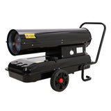 Garvee 220,000 BTU Forced Air Kerosene Diesel Heater, 120V 52L Tank, Thermostat, 1100m³/h Output, Handle, for Construction, Warehouse, Workshop, Black - Black