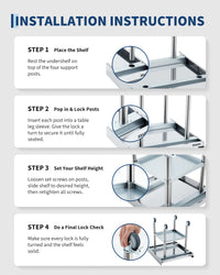 Garvee Heavy Duty Stainless Steel Commercial Work Table - 24x30 Inch - 3-Sided Detachable Backsplash - Adjustable Undershelf - Locking Casters - Mobile Food Prep Station for Restaurant, Kitchen, Garage, Bakery - Size: 24x30 inches