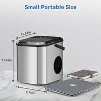 Garvee Ice Maker Machine for Home and Comerical Purposees,26lbs/24H Countertop Ice Maker with Ice Scoop and Basket Portable Self-Cleaning Ice Cube Maker for Home Kitchen Office Bar Party