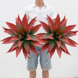 Garvee Artificial Agave Succulent Plants, Fake Agave Succulent Plant, Indoor Outdoor Decor, Green, Curved Plate Rod Shaped - Red