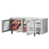 Garvee 15 Cu.Ft Commercial Freezer Worktop Undercounter Freezer 60 in W Single Door Stainless Steel for Restaurant Bar