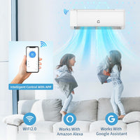 Garvee SEER 22 12000BTU 115V Mini Split Air Conditioner | Energy-Efficient Inverter AC System with WiFi, Remote Control & Easy Installation Kit for Rooms Up to 750 Sq.Ft