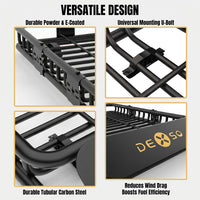 Garvee 51" x 36" x 5" Universal Roof Rack Carrier Basket, 200 Lbs Capacity, Heavy Duty, Black, SUVs, Trucks, Vehicles