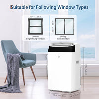 Garvee 14,000 BTU Portable Air Conditioner with Dehumidifier & Fan, Portable AC Units Cools up to 750 Sq. Ft., Remote Control, Auto Swing, Sleep Mode, Black Top