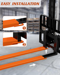 Garvee Pallet Forklift Extensions 72" Length 4.5" Width, Heavy Duty Steel Pallet Fork Extension, 1 Pair Fork Extensions for Forklifts, Orange