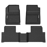 Garvee Custom Fit Floor Mats Compatible with 2017-2024 Ford F-250 / F-350 Super Duty Crew Cab, Black TPE All-Weather Car Floor Liners, Front & Rear Row Set - Brand: COZONY