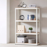 Garvee Adjustable 4-Tier Shelf Heavy-Duty Metal And Wood Storage Rack For Garage, Kitchenware, Tools, White, One Size