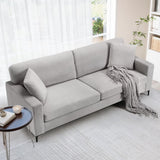 Garvee Couch for Living Room 83-inch Comfy Sofa Couch 3 Seater Couch Modern Sofa with Deep Seat for Bedroom Apartment Home Office (Pile Fleece)