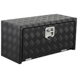 Garvee  30" X 12" X 14" Heavy Duty Aluminum Tool Underbody Box Waterproof Truck Storage Organizer Chest for Pickup Truck Bed RV Trailer, Black - Black