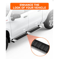 Garvee 6" Boards: 19-23 Silverado/Sierra 1500, 20-24 Model Fit - Silver / Stainless Steel