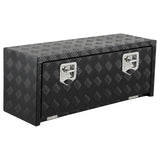 Garvee 36 Inch Heavy Duty Aluminum Tool Underbody Box, Waterproof Truck Storage Organizer Chest for Pickup Truck Bed, RV Trailer, Black - Black