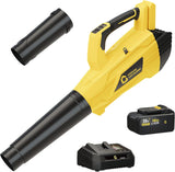 Garvee Leaf Blower Cordless Brushless- 20V Electric Leaf Blower 700CFM & 2 Speed Modes with Charger, 1*4.0Ah Battery Powered for Lawn Care,Yellow - Black & Yellow